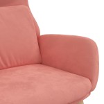 vidaXL Scaun de relaxare, roz, catifea vidaXL Scaun de relaxare, roz, catifea