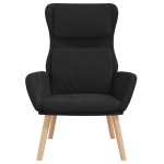 vidaXL Scaun de relaxare, negru, catifea