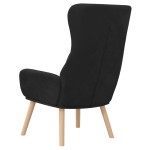 vidaXL Scaun de relaxare, negru, catifea