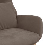 vidaXL Scaun de relaxare, maro, catifea vidaXL Scaun de relaxare, maro, catifea