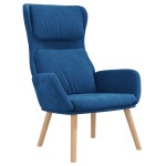 vidaXL Scaun de relaxare, albastru, catifea