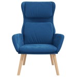 vidaXL Scaun de relaxare, albastru, catifea