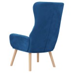vidaXL Scaun de relaxare, albastru, catifea