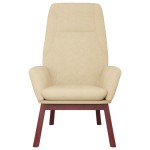 vidaXL Scaun de relaxare, crem, material textil