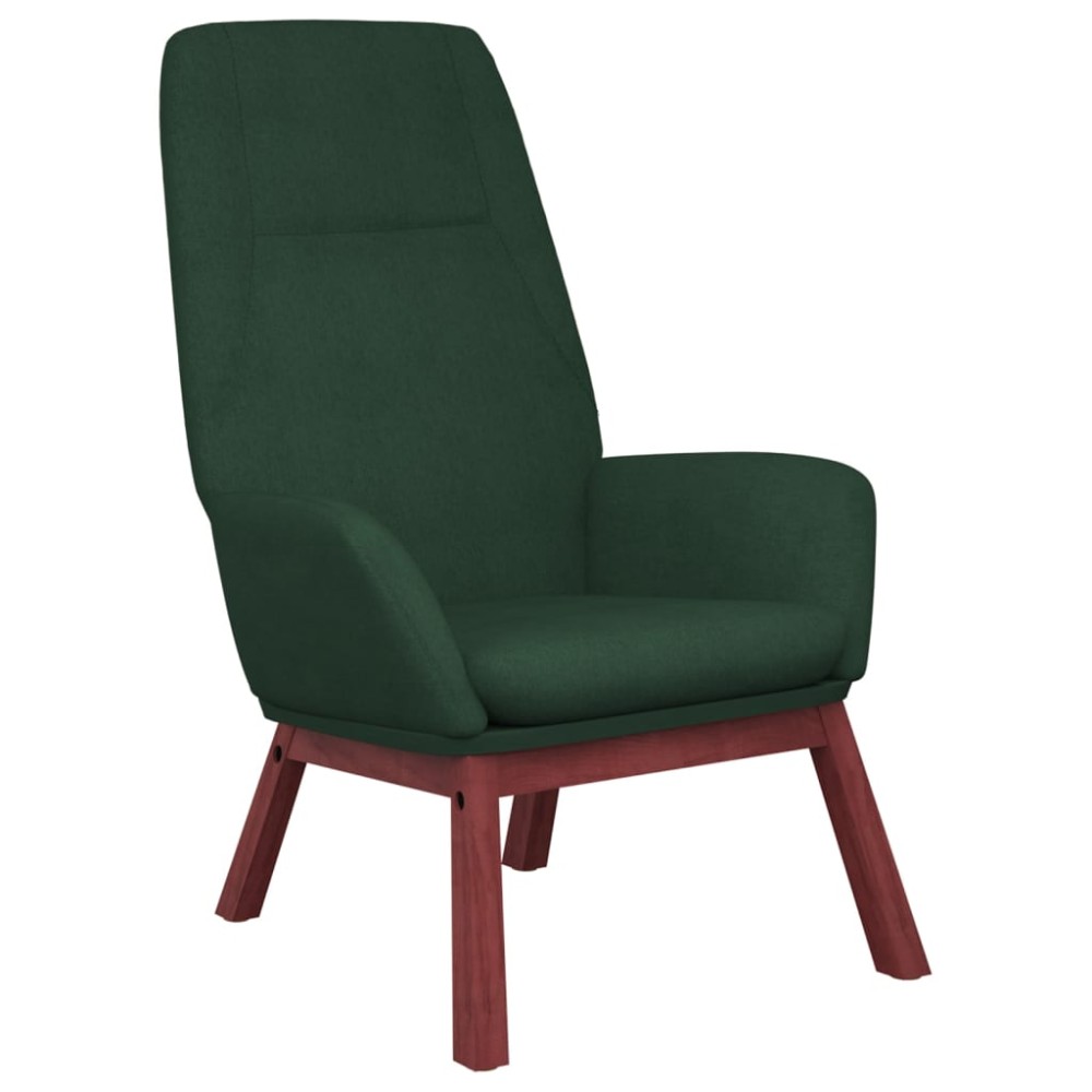 vidaXL Scaun de relaxare, verde închis, material textil
