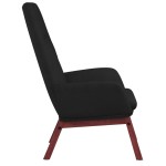vidaXL Scaun de relaxare, negru, material textil vidaXL Scaun de relaxare, negru, material textil