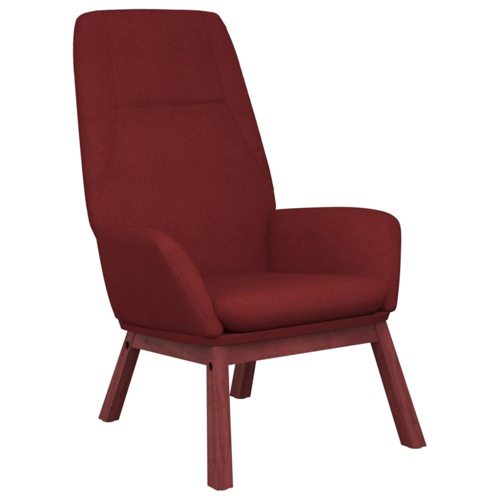 vidaXL Scaun de relaxare, roșu vin, material textil