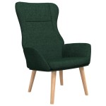 vidaXL Scaun de relaxare, verde închis, material textil vidaXL Scaun de relaxare, verde închis, material textil