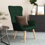 vidaXL Scaun de relaxare, verde închis, material textil vidaXL Scaun de relaxare, verde închis, material textil