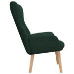 vidaXL Scaun de relaxare, verde închis, material textil vidaXL Scaun de relaxare, verde închis, material textil