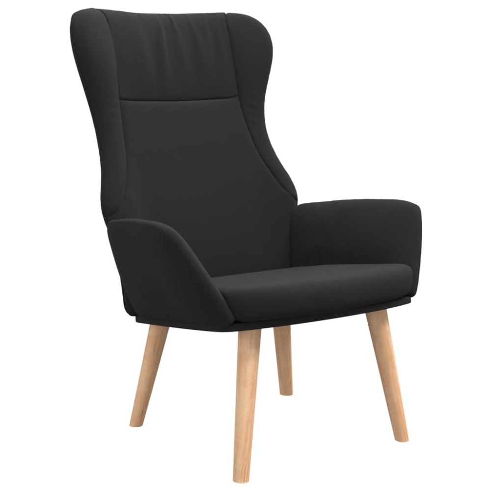 vidaXL Scaun de relaxare, negru, material textil