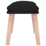 vidaXL Taburet, negru, 45x29,5x35 cm, material textil vidaXL Taburet, negru, 45x29,5x35 cm, material textil