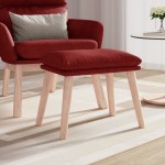 vidaXL Taburet, roșu vin, 45x29,5x35 cm, material textil vidaXL Taburet, roșu vin, 45x29,5x35 cm, material textil