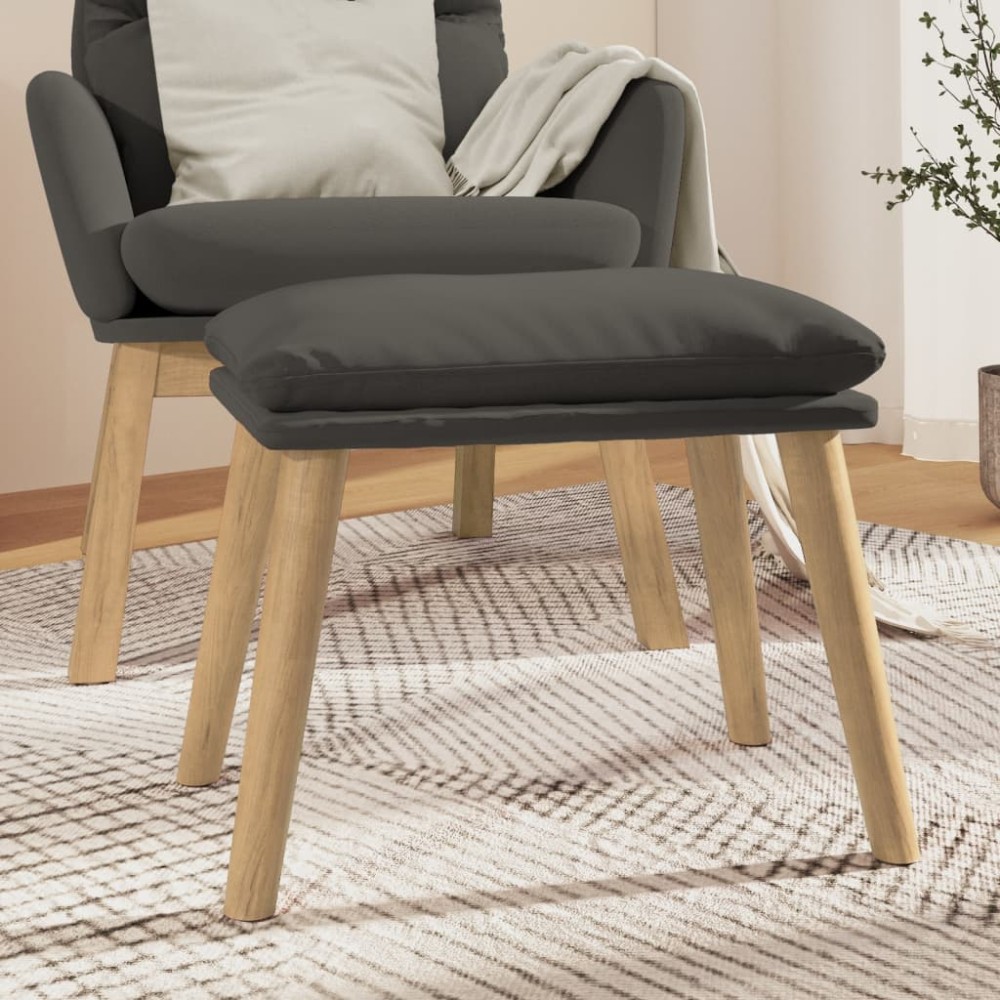 vidaXL Taburet, gri închis, 45x29,5x35 cm, catifea