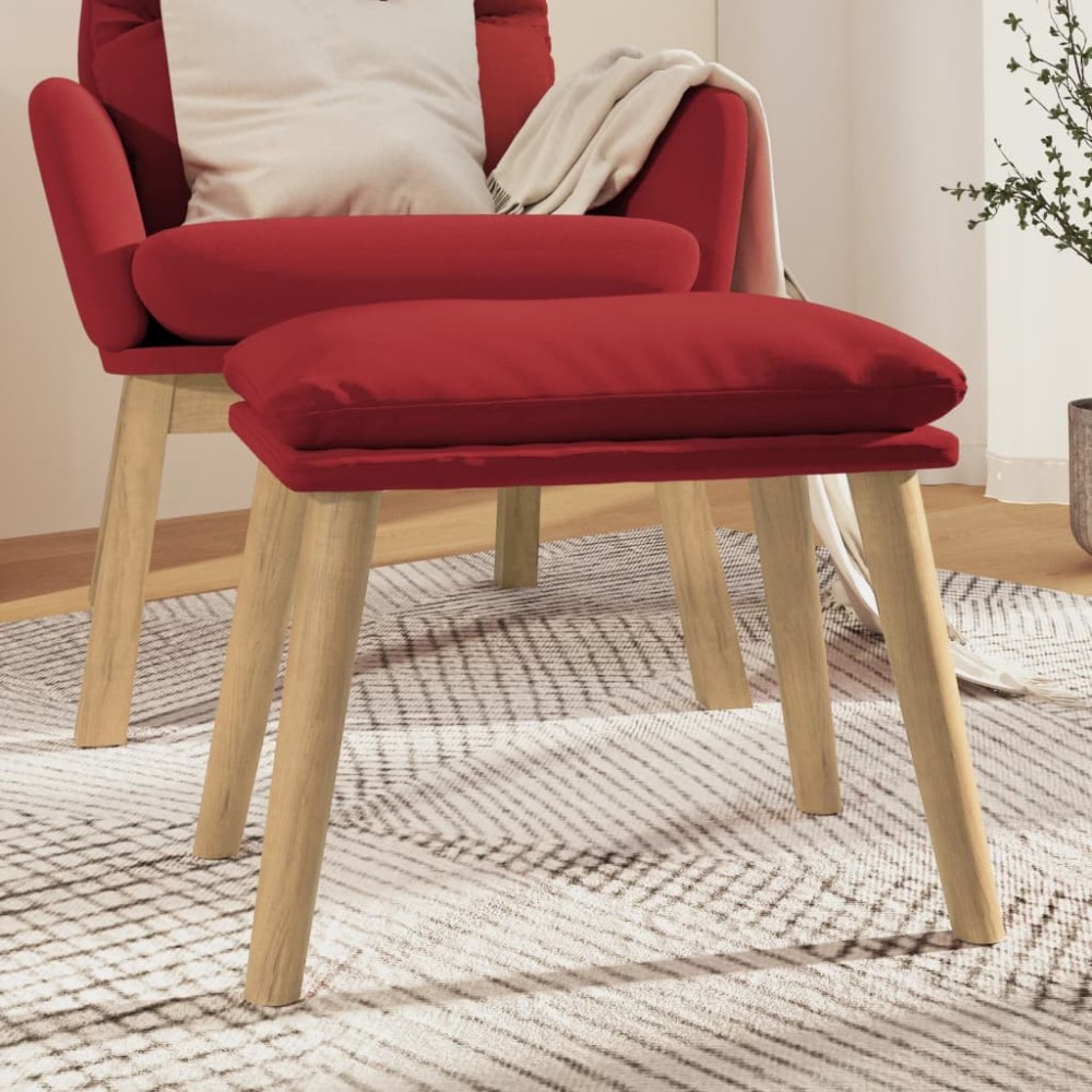 vidaXL Taburet, roșu vin, 45x29,5x35 cm, catifea