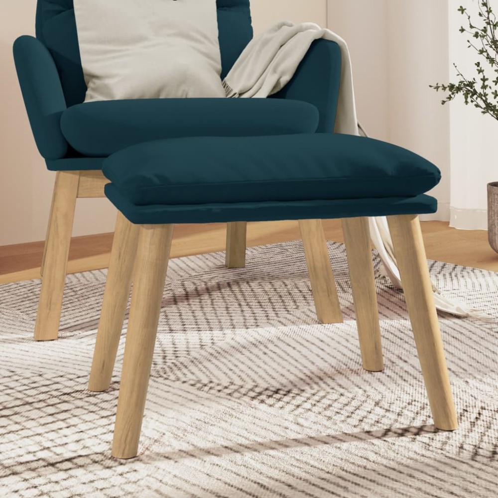 vidaXL Taburet, albastru, 45x29,5x35 cm, catifea