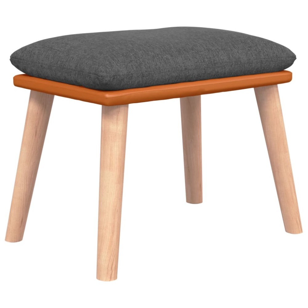 vidaXL Taburet, gri închis, 45x29,5x35 cm, textil & piele ecologică
