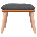 vidaXL Taburet, gri închis, 45x29,5x35 cm, textil & piele ecologică vidaXL Taburet, gri închis, 45x29,5x35 cm, textil & piele ecologică