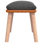 vidaXL Taburet, gri închis, 45x29,5x35 cm, textil & piele ecologică vidaXL Taburet, gri închis, 45x29,5x35 cm, textil & piele ecologică