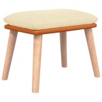 vidaXL Taburet, crem, 45x29,5x35 cm, textil & piele ecologică vidaXL Taburet, crem, 45x29,5x35 cm, textil & piele ecologică