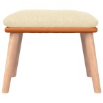 vidaXL Taburet, crem, 45x29,5x35 cm, textil & piele ecologică vidaXL Taburet, crem, 45x29,5x35 cm, textil & piele ecologică