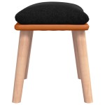 vidaXL Taburet, negru, 45x29,5x35 cm, textil & piele ecologică vidaXL Taburet, negru, 45x29,5x35 cm, textil & piele ecologică
