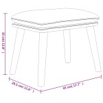 vidaXL Taburet, negru, 45x29,5x35 cm, piele ecologică vidaXL Taburet, negru, 45x29,5x35 cm, piele ecologică