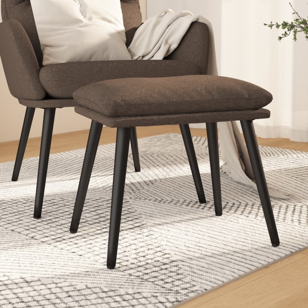vidaXL Taburet, gri taupe, 45x29,5x35 cm, material textil
