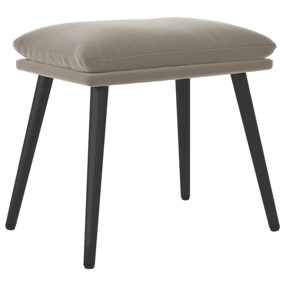 vidaXL Taburet, gri deschis, 45x29,5x35 cm, catifea