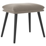 vidaXL Taburet, gri deschis, 45x29,5x35 cm, catifea vidaXL Taburet, gri deschis, 45x29,5x35 cm, catifea