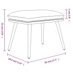 vidaXL Taburet, gri deschis, 45x29,5x35 cm, catifea vidaXL Taburet, gri deschis, 45x29,5x35 cm, catifea