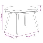 vidaXL Taburet, roz, 45x29,5x35 cm, catifea vidaXL Taburet, roz, 45x29,5x35 cm, catifea
