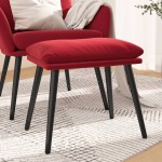 vidaXL Taburet, roșu vin, 45x29,5x35 cm, catifea vidaXL Taburet, roșu vin, 45x29,5x35 cm, catifea