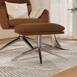 vidaXL Taburet, maro, 60x60x35 cm, microfibră vidaXL Taburet, maro, 60x60x35 cm, microfibră