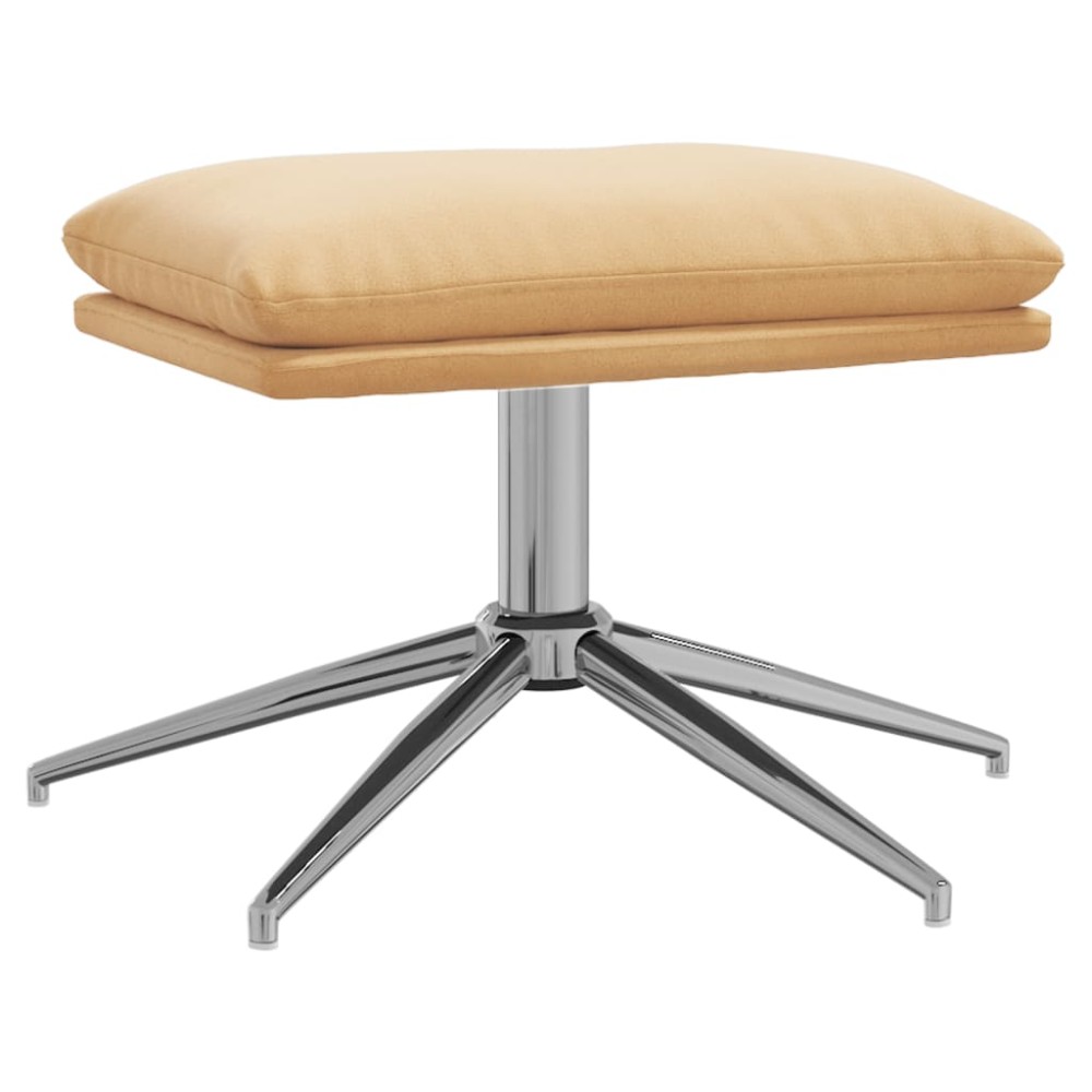 vidaXL Taburet, crem, 60x60x35 cm, microfibră