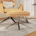 vidaXL Taburet, crem, 60x60x35 cm, microfibră vidaXL Taburet, crem, 60x60x35 cm, microfibră
