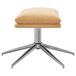 vidaXL Taburet, crem, 60x60x35 cm, microfibră vidaXL Taburet, crem, 60x60x35 cm, microfibră