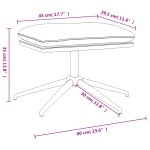 vidaXL Taburet, crem, 60x60x35 cm, microfibră vidaXL Taburet, crem, 60x60x35 cm, microfibră