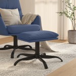 vidaXL Taburet, albastru, 60x60x36 cm, material textil vidaXL Taburet, albastru, 60x60x36 cm, material textil
