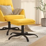 vidaXL Taburet, galben muștar, 60x60x36 cm, material textil vidaXL Taburet, galben muștar, 60x60x36 cm, material textil