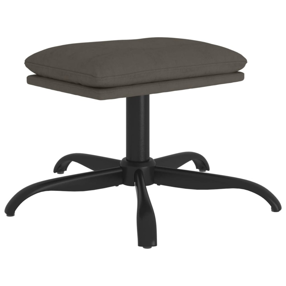 vidaXL Taburet, gri închis, 60x60x36 cm, catifea