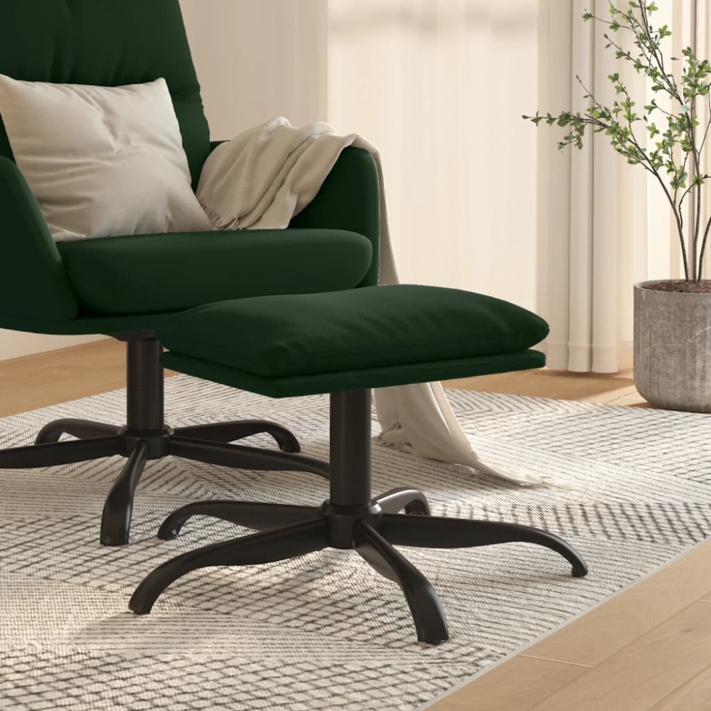 vidaXL Taburet, verde închis, 60x60x36 cm, catifea