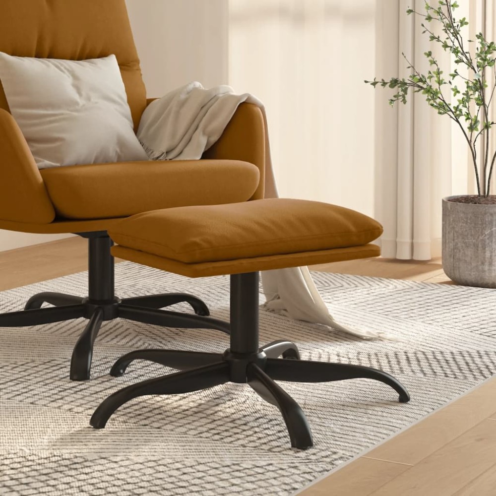 vidaXL Taburet, maro, 60x60x36 cm, catifea