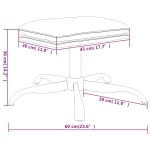 vidaXL Taburet, maro, 60x60x36 cm, catifea vidaXL Taburet, maro, 60x60x36 cm, catifea