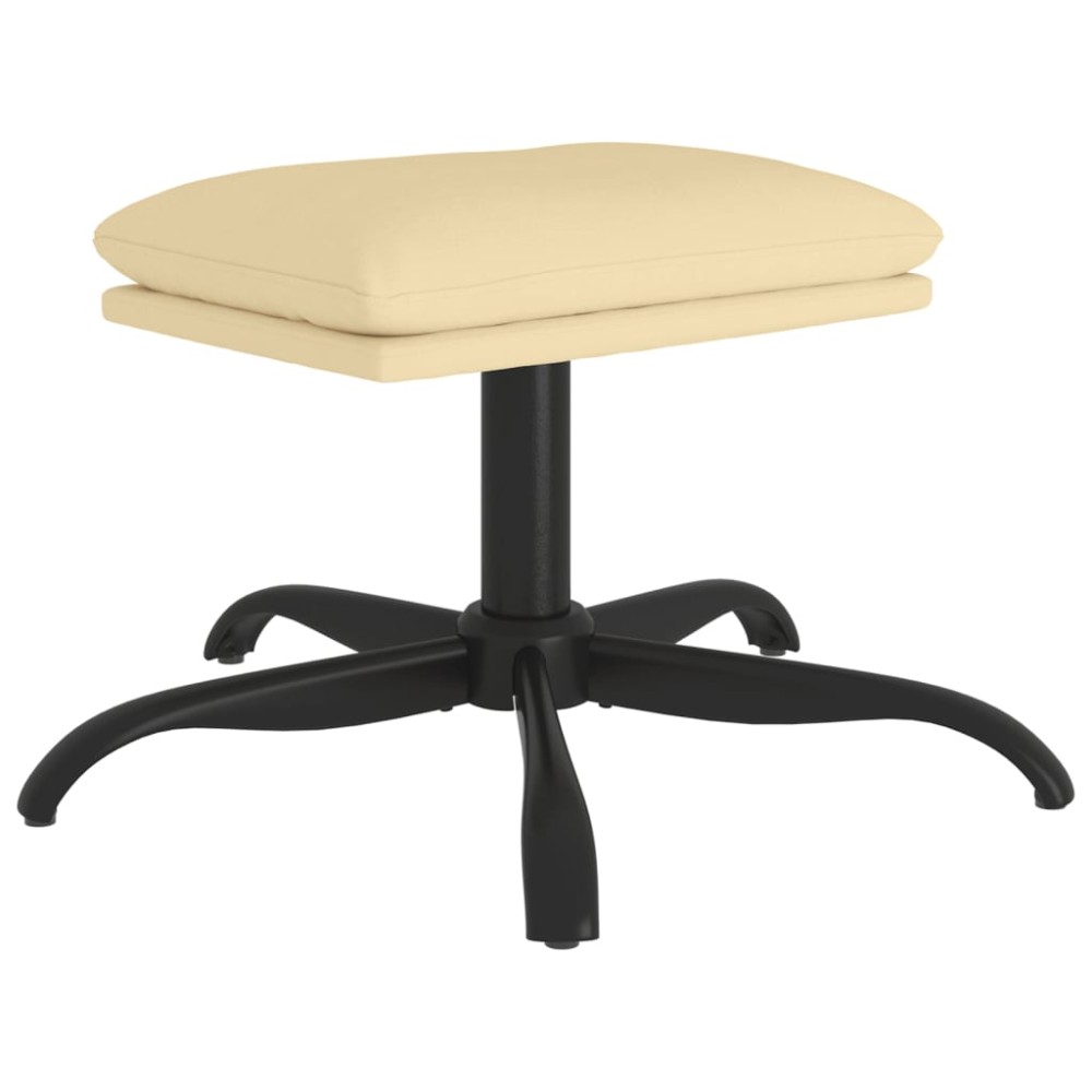 vidaXL Taburet, crem alb, 60x60x36 cm, catifea