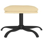 vidaXL Taburet, crem alb, 60x60x36 cm, catifea vidaXL Taburet, crem alb, 60x60x36 cm, catifea