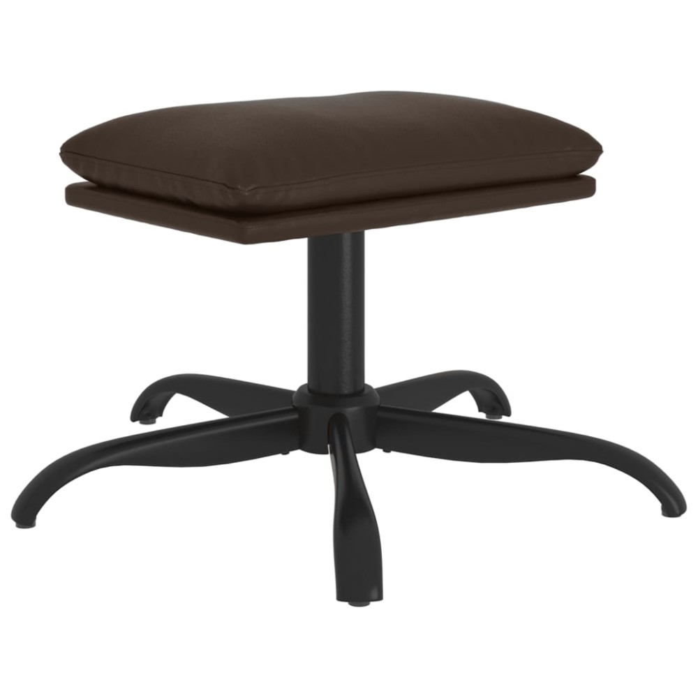 vidaXL Taburet, maro, 60x60x36 cm, piele ecologică