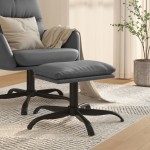 vidaXL Taburet, gri antracit, 60x60x36 cm, piele ecologică vidaXL Taburet, gri antracit, 60x60x36 cm, piele ecologică