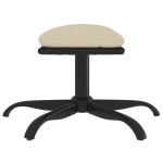 vidaXL Taburet, crem, 60x60x36 cm, textil și piele ecologică vidaXL Taburet, crem, 60x60x36 cm, textil și piele ecologică