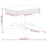 vidaXL Taburet, crem, 60x60x36 cm, textil și piele ecologică vidaXL Taburet, crem, 60x60x36 cm, textil și piele ecologică